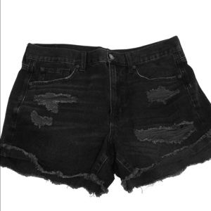 American Eagle festival high rise black shorts